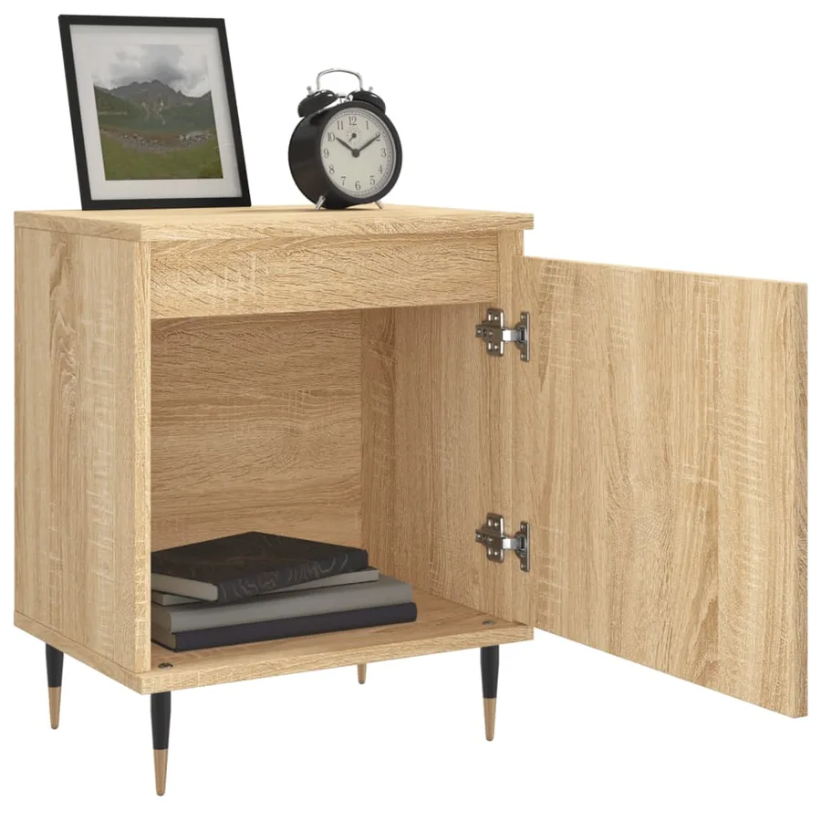 Tables de chevet 2pcs chêne sonoma 40x30x50cm bois d'ingénierie - 4