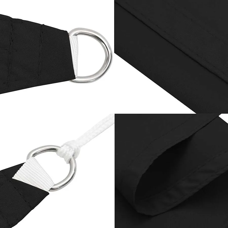 Voile de parasol tissu oxford triangulaire 3x4x5 m noir - 6