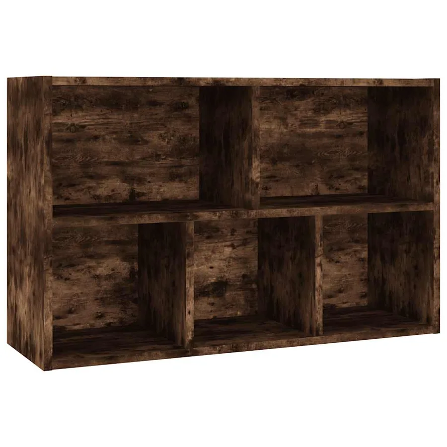 Bibliothèque/Buffet chêne fumé 50x25x80 cm bois d'ingénierie - 8