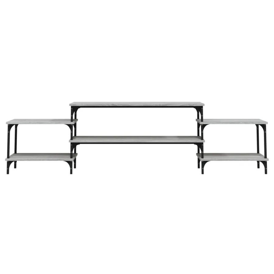 Meuble TV sonoma gris 197x35x52 cm Bois d'ingénierie - 5