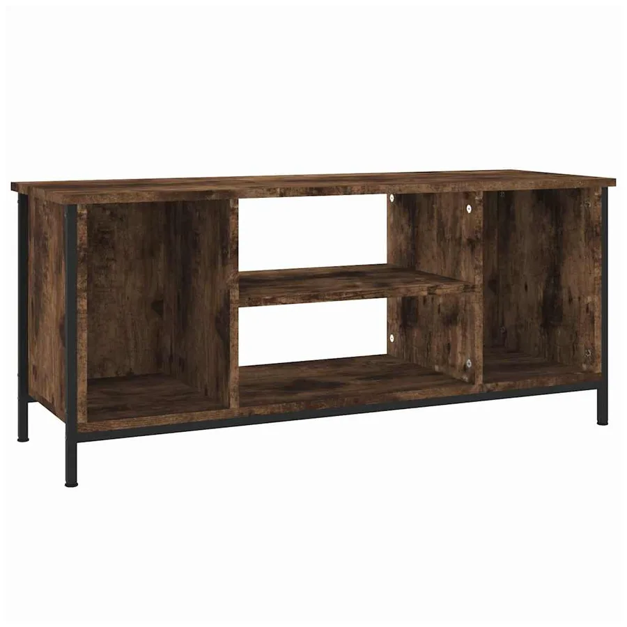 Meuble TV chêne fumé 102x35x45 cm bois d'ingénierie - 2