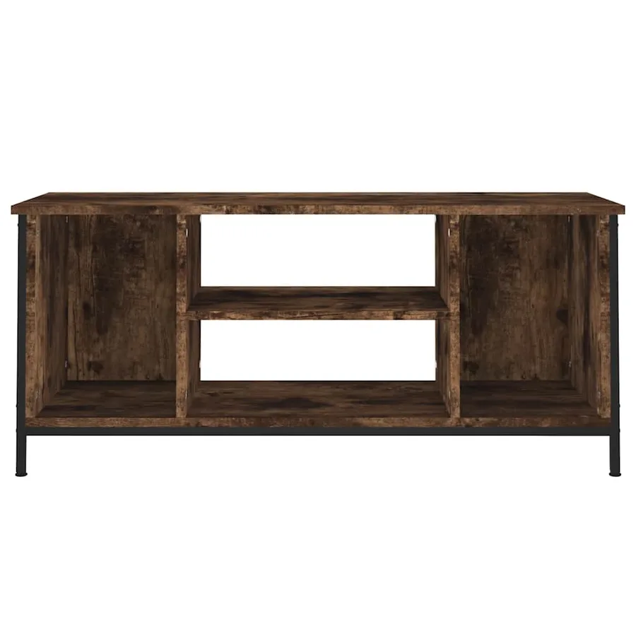 Meuble TV chêne fumé 102x35x45 cm bois d'ingénierie - 5