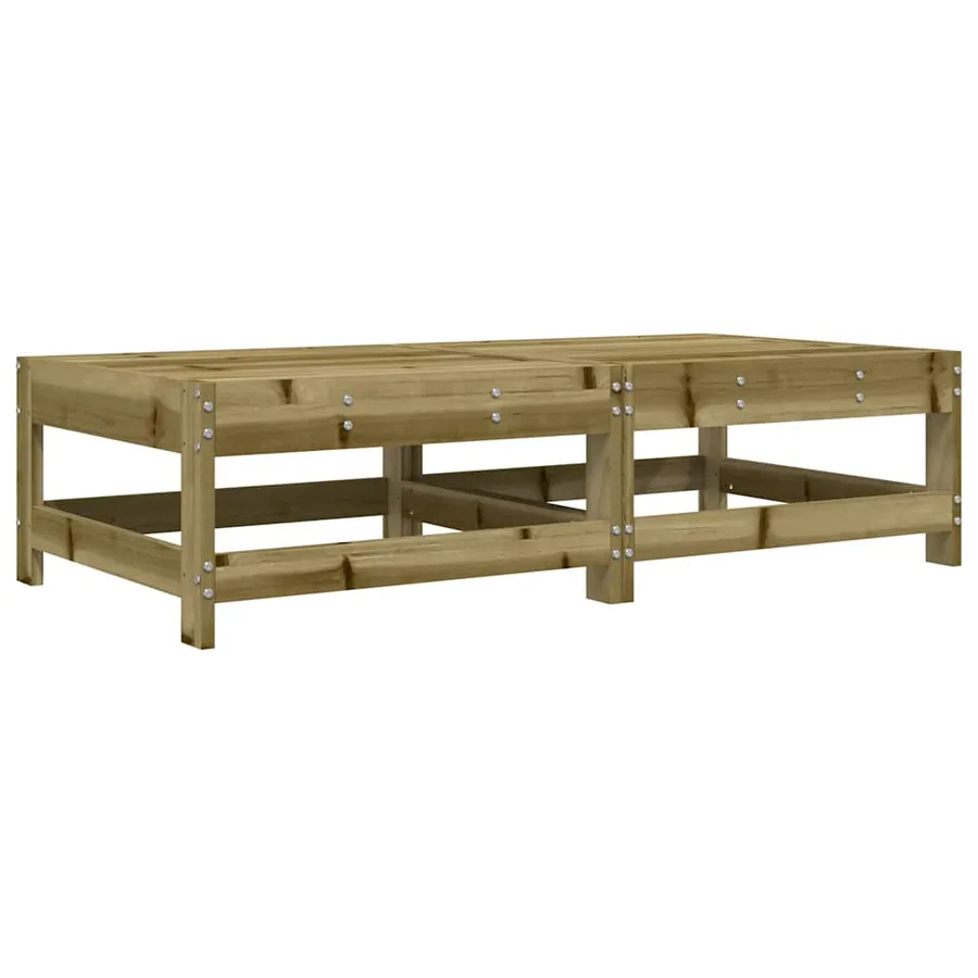 Repose-pieds de jardin et coussins lot de 2 bois pin imprégné - 3