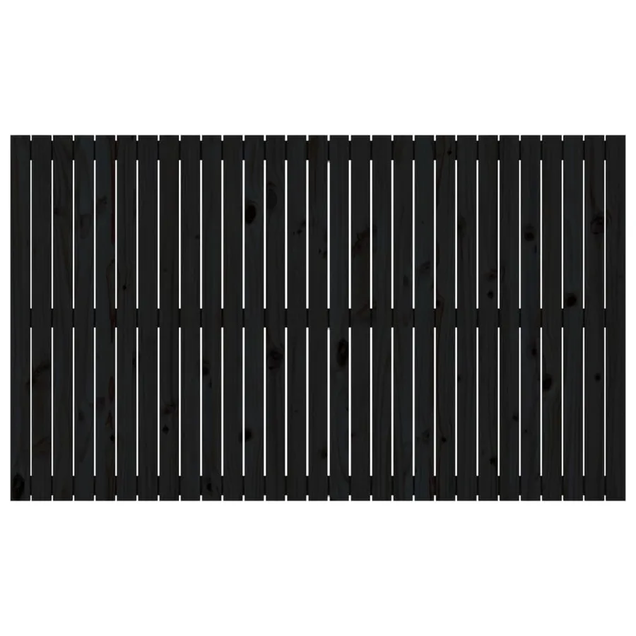Tête de lit murale Noir 185x3x110 cm Bois massif de pin - 4