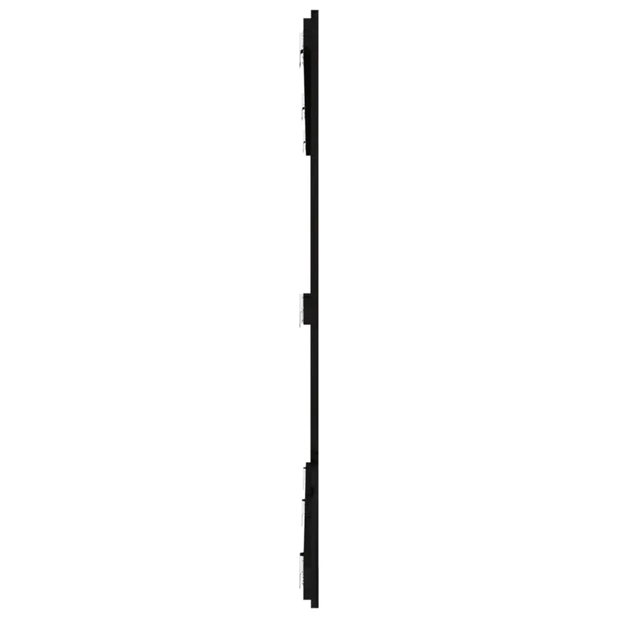 Tête de lit murale Noir 185x3x110 cm Bois massif de pin - 5