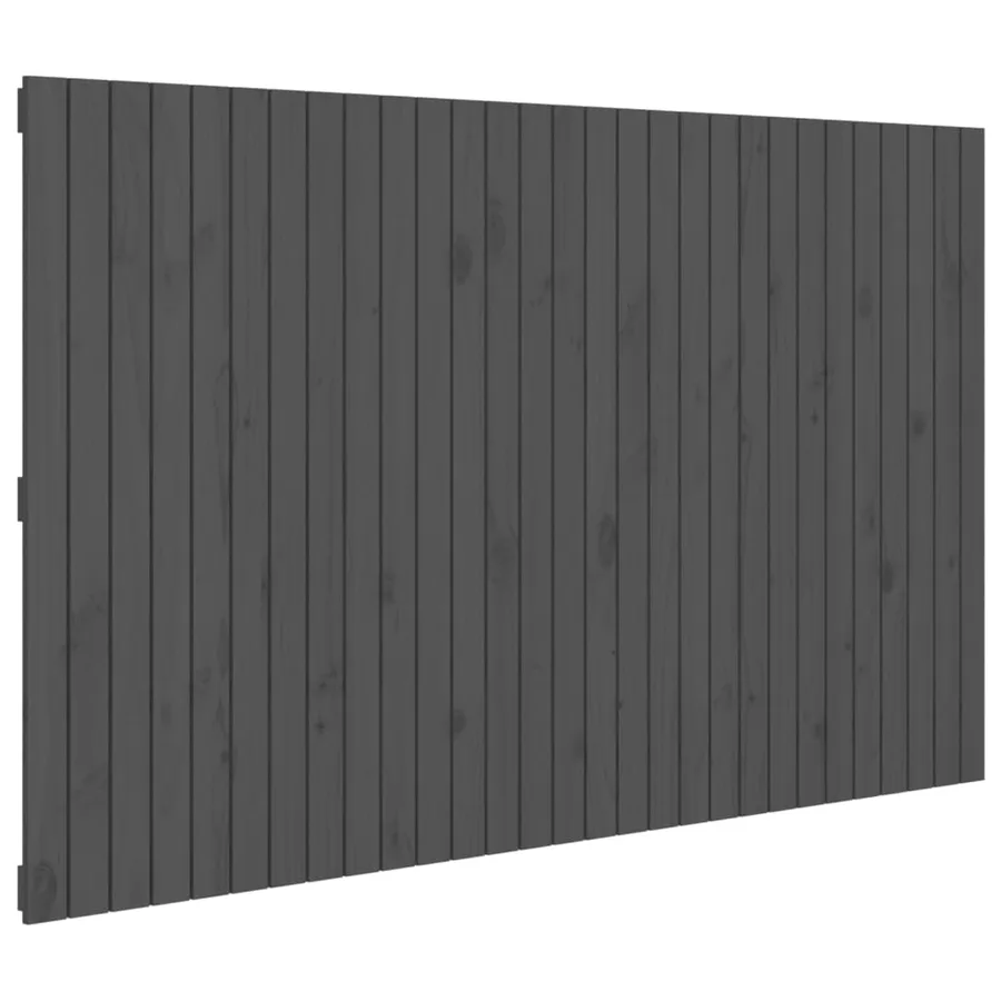 Tête de lit murale Gris 185x3x110 cm Bois massif de pin - 2