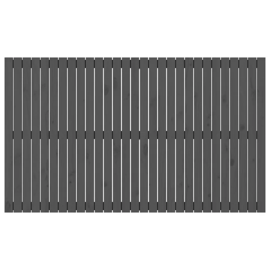 Tête de lit murale Gris 185x3x110 cm Bois massif de pin - 4