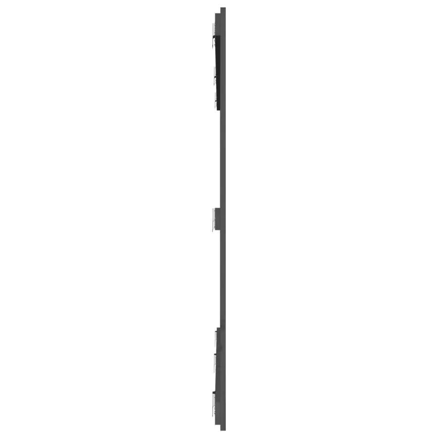 Tête de lit murale Gris 185x3x110 cm Bois massif de pin - 5