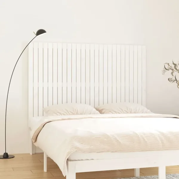 Tête de lit murale Blanc 166x3x110 cm Bois massif de pin