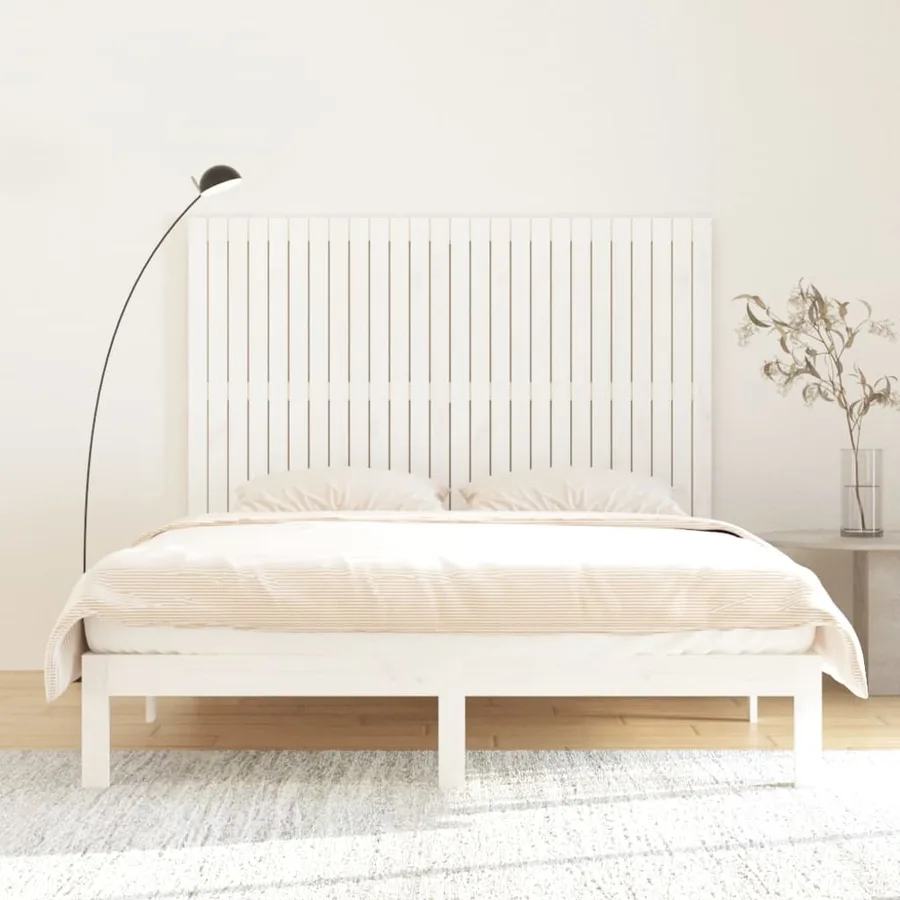 Tête de lit murale Blanc 166x3x110 cm Bois massif de pin - 3