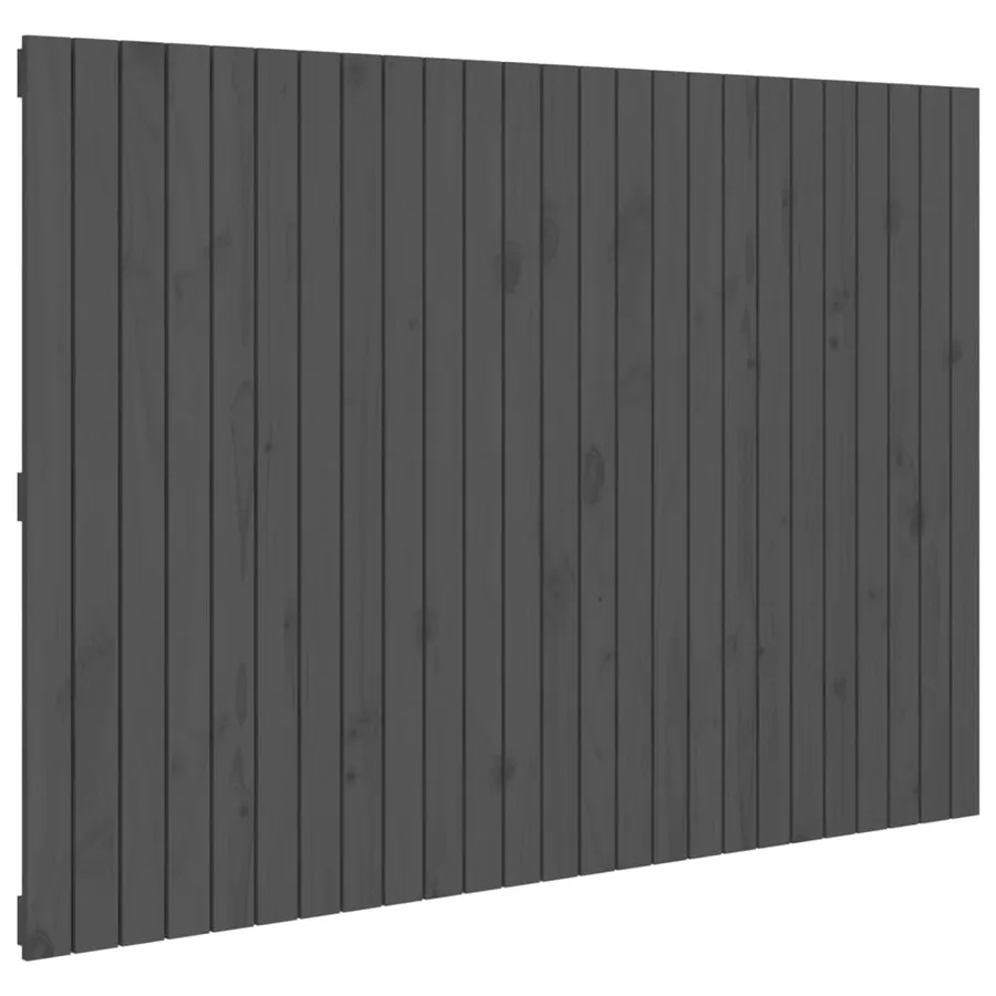 Tête de lit murale Gris 159,5x3x110 cm Bois massif de pin - 2