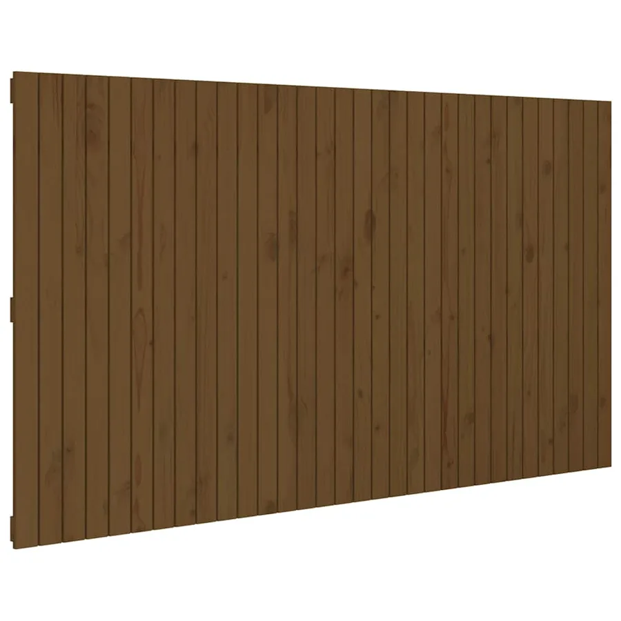 Tête de lit murale Marron miel 204x3x110 cm Bois massif de pin - 2