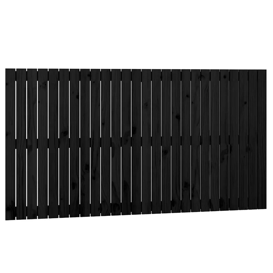 Tête de lit murale Noir 166x3x90 cm Bois massif de pin - 2