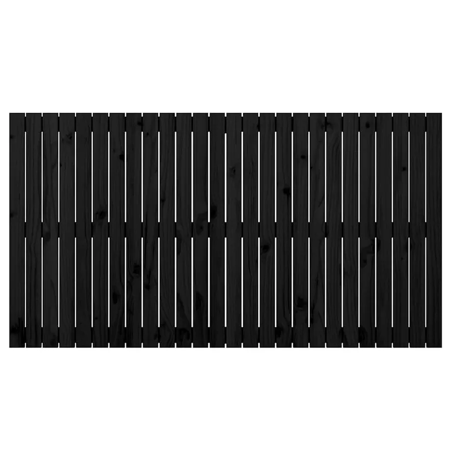Tête de lit murale Noir 166x3x90 cm Bois massif de pin - 4