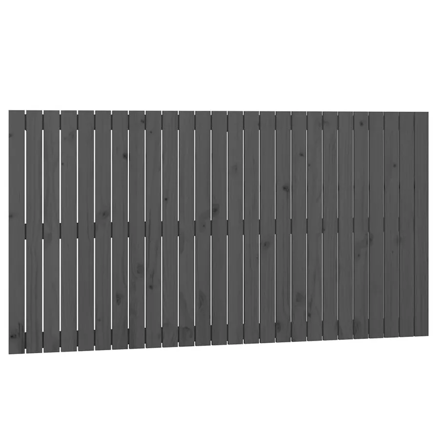Tête de lit murale Gris 166x3x90 cm Bois massif de pin - 2
