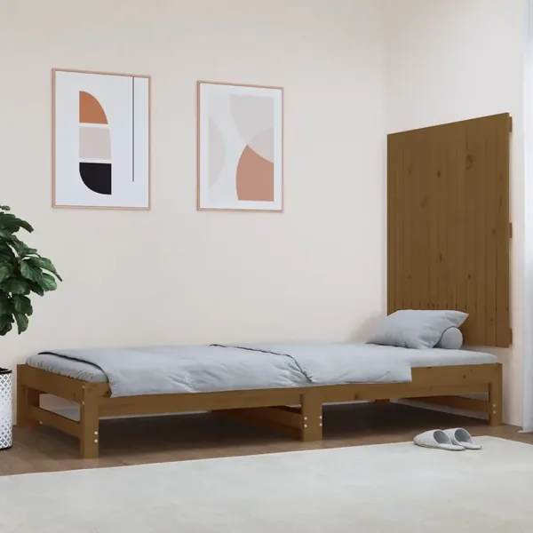 Tête de lit murale Marron miel 82,5x3x90 cm Bois massif de pin