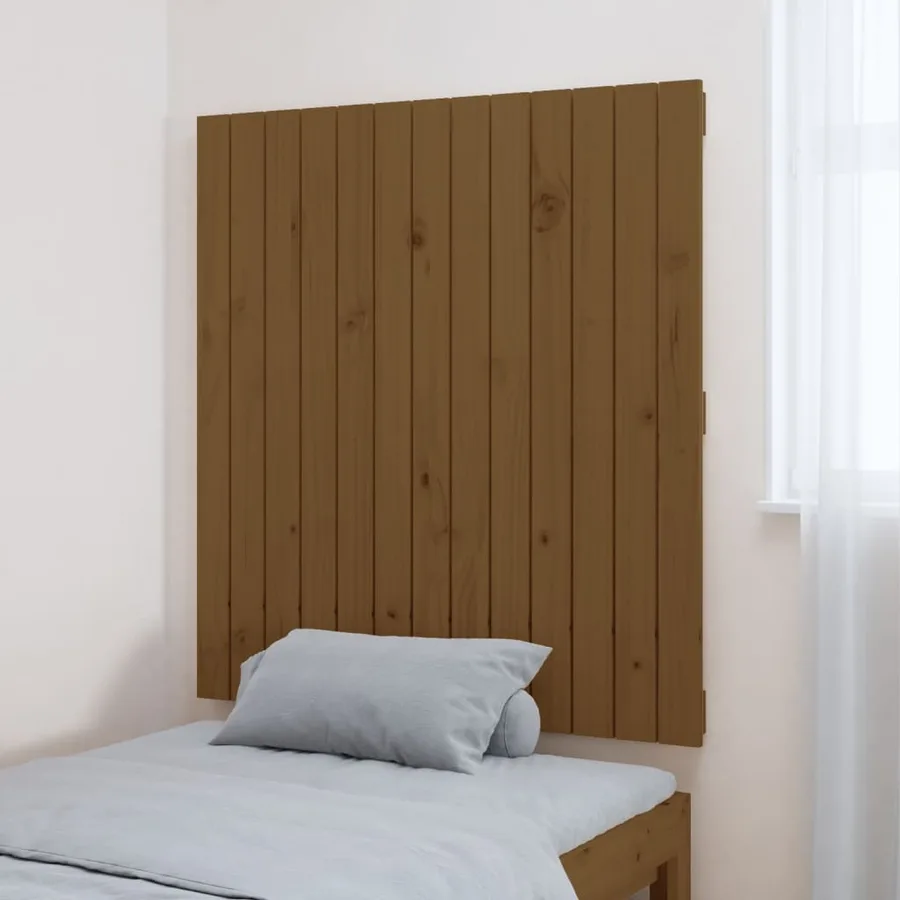 Tête de lit murale Marron miel 82,5x3x90 cm Bois massif de pin - 3