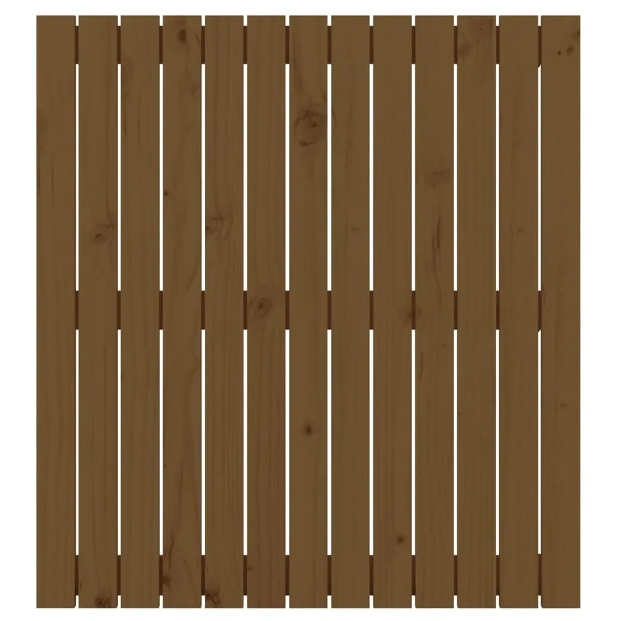 Tête de lit murale Marron miel 82,5x3x90 cm Bois massif de pin - 4