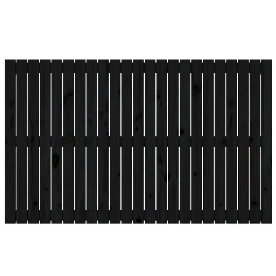 Tête de lit murale Noir 147x3x90 cm Bois massif de pin - 4