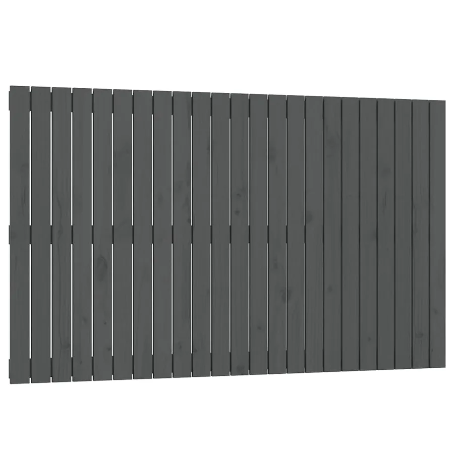 Tête de lit murale Gris 147x3x90 cm Bois massif de pin - 2