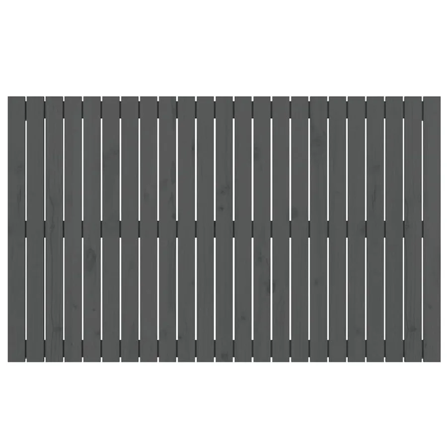 Tête de lit murale Gris 147x3x90 cm Bois massif de pin - 4