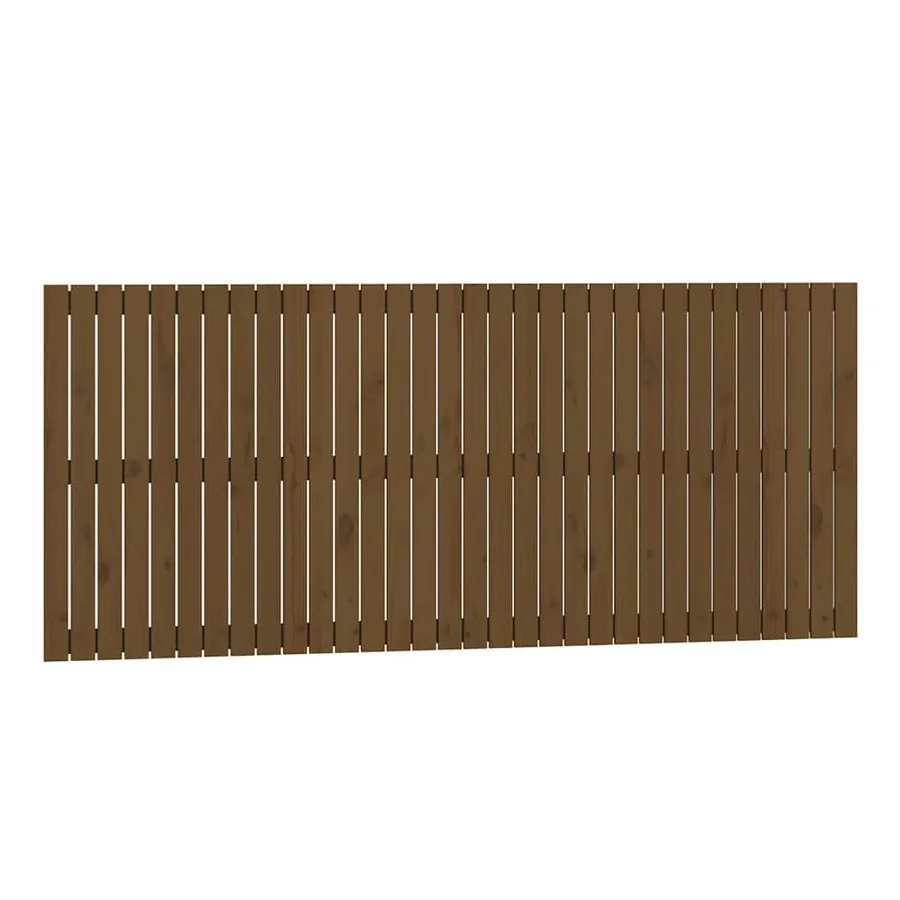 Tête de lit murale Marron miel 204x3x90 cm Bois massif de pin - 2