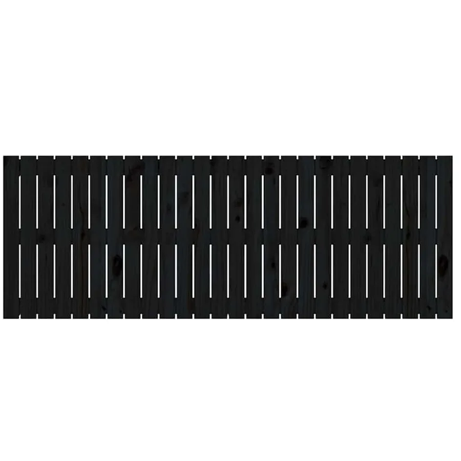 Tête de lit murale Noir 166x3x60 cm Bois massif de pin - 4