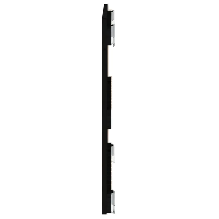 Tête de lit murale Noir 82,5x3x60 cm Bois massif de pin - 5