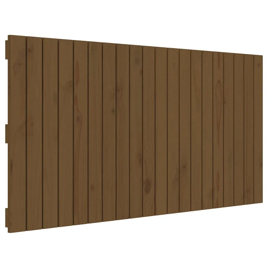 Tête de lit murale Marron miel 127,5x3x60 cm Bois massif de pin - 2
