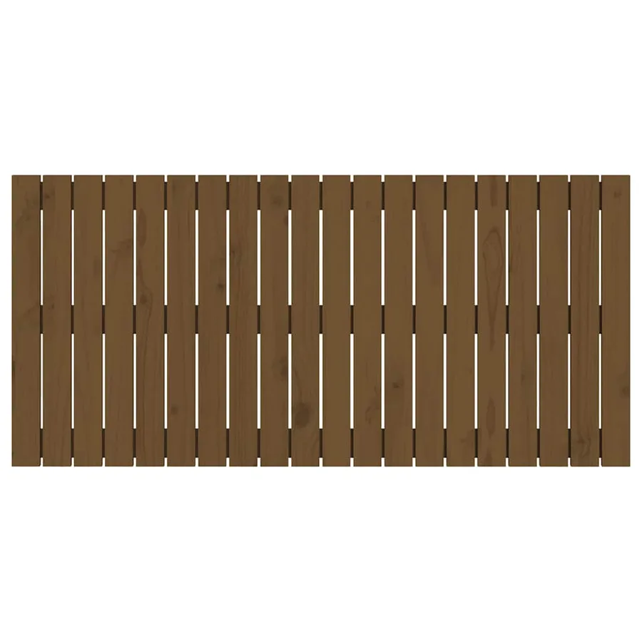Tête de lit murale Marron miel 127,5x3x60 cm Bois massif de pin - 4
