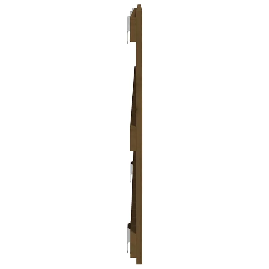 Tête de lit murale Marron miel 127,5x3x60 cm Bois massif de pin - 5