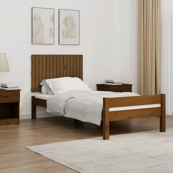 Tête de lit murale Marron miel 95,5x3x60 cm Bois massif de pin