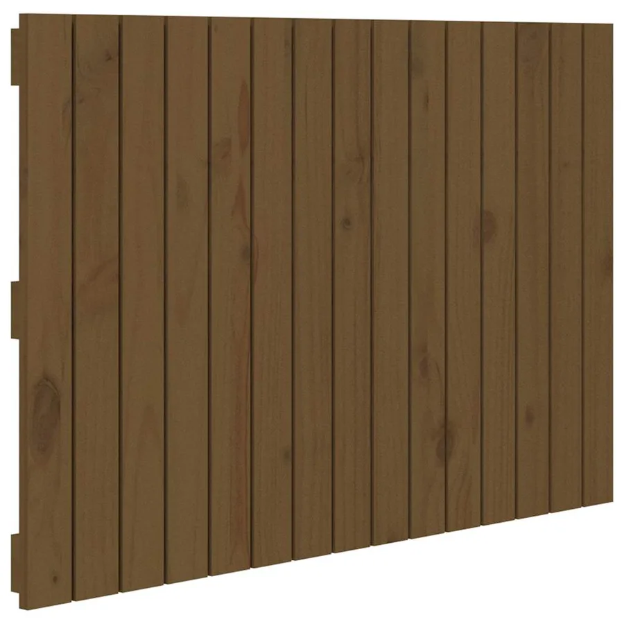 Tête de lit murale Marron miel 95,5x3x60 cm Bois massif de pin - 2