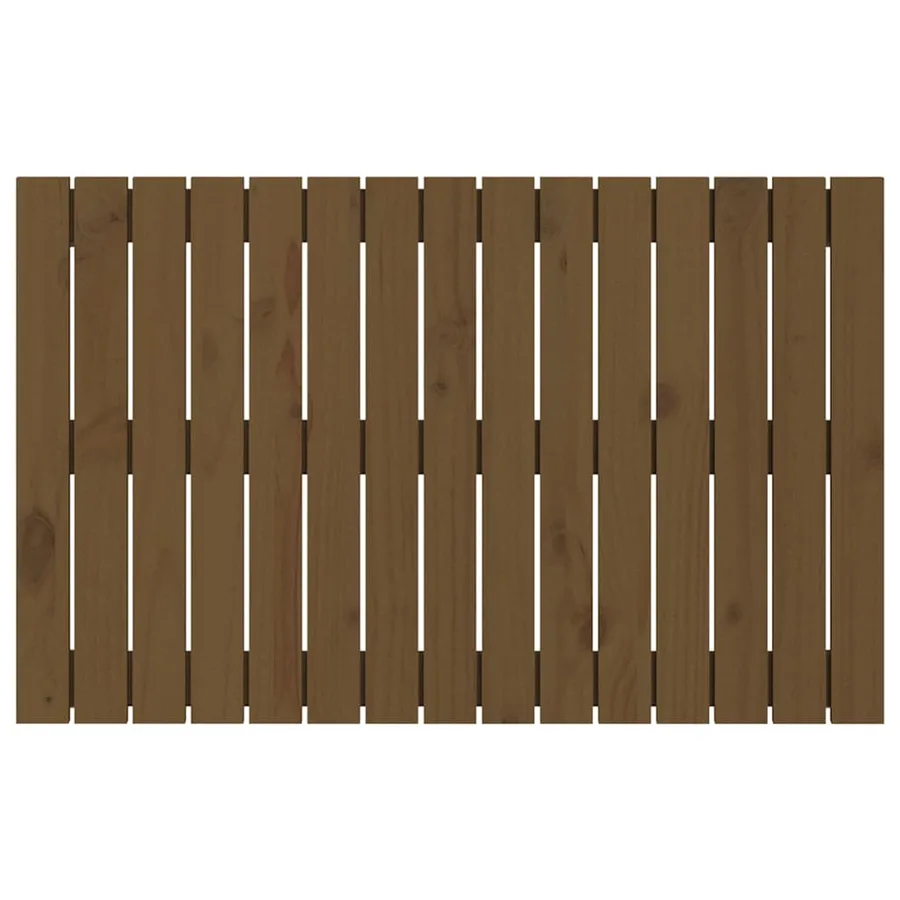 Tête de lit murale Marron miel 95,5x3x60 cm Bois massif de pin - 4
