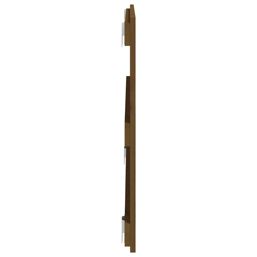 Tête de lit murale Marron miel 95,5x3x60 cm Bois massif de pin - 5