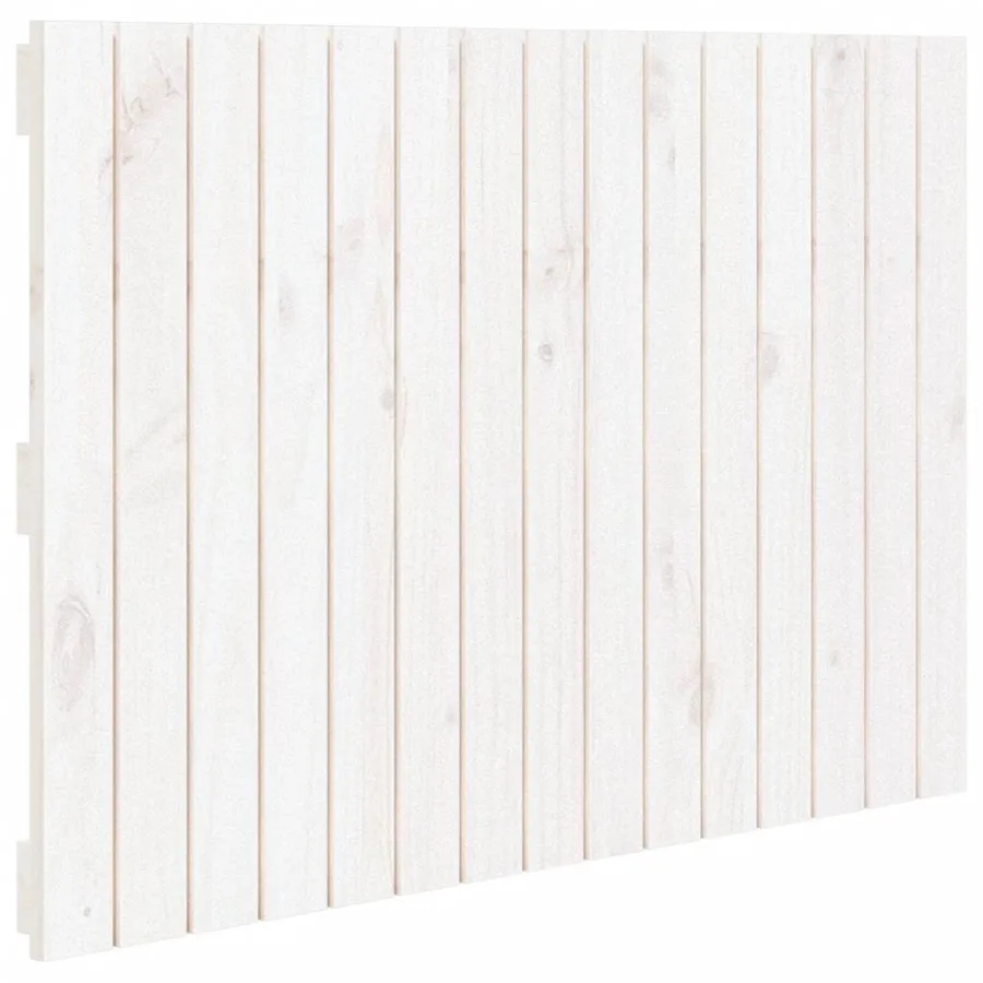 Tête de lit murale Blanc 95,5x3x60 cm Bois massif de pin - 2