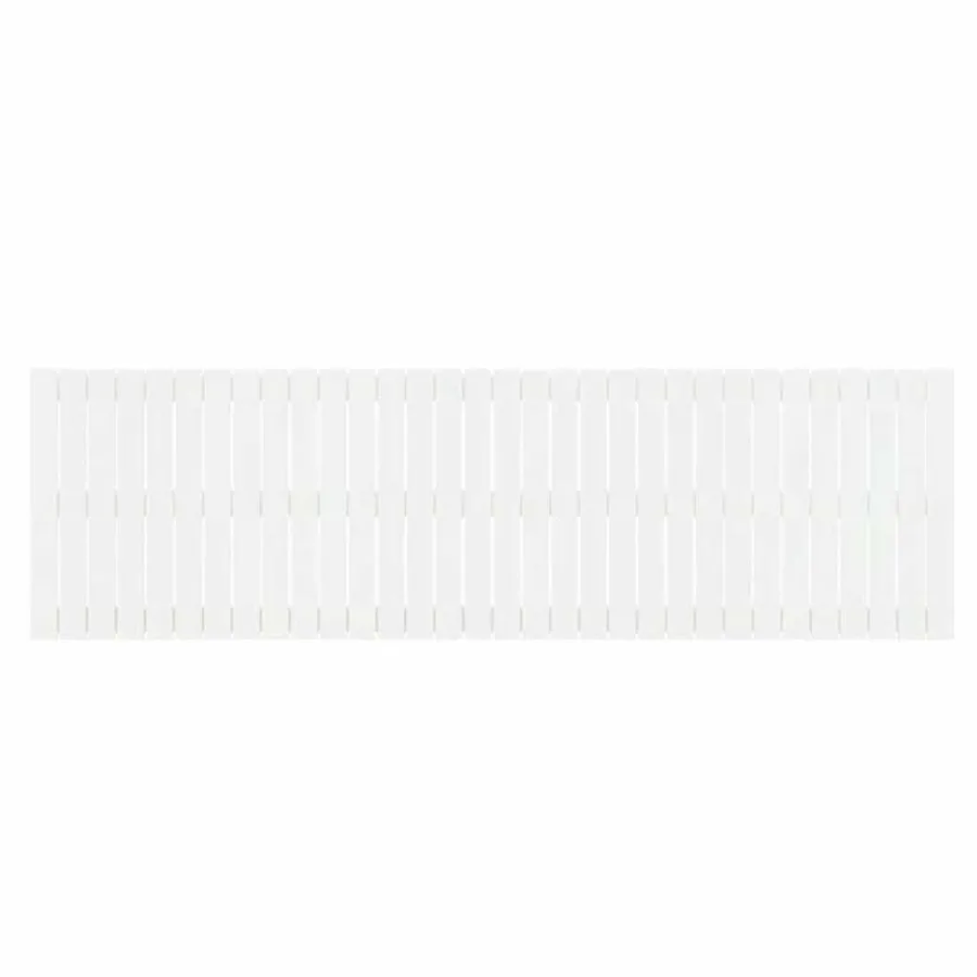 Tête de lit murale Blanc 204x3x60 cm Bois massif de pin - 4