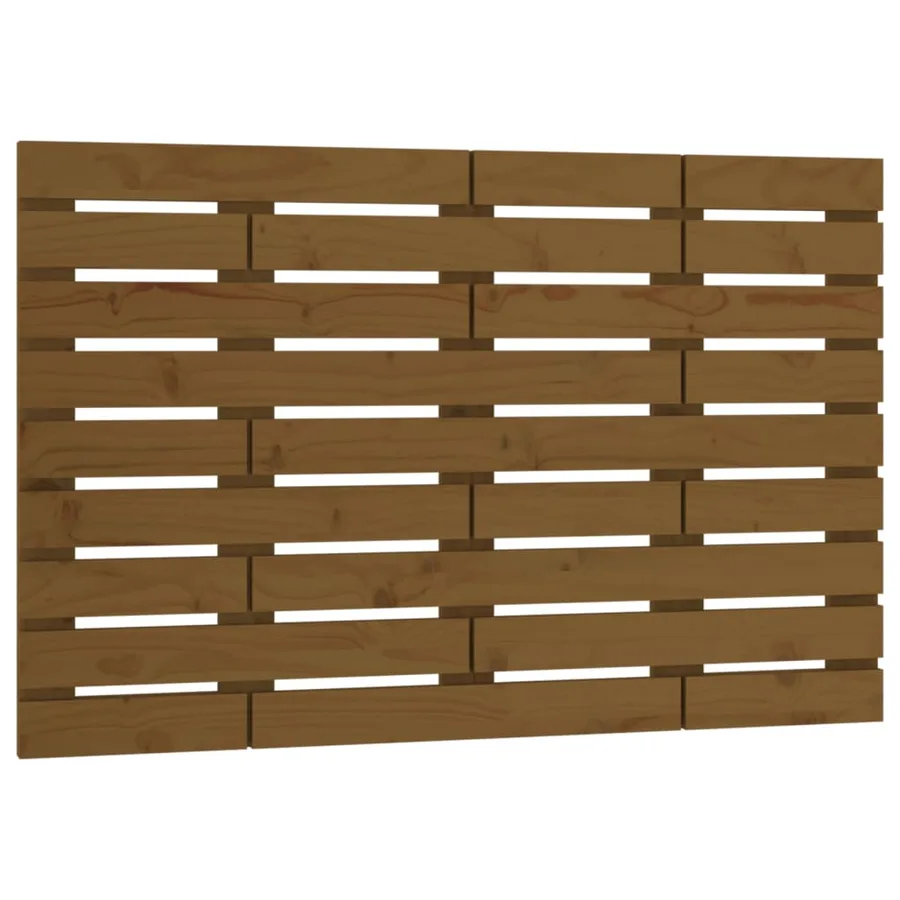 Tête de lit murale Marron miel 96x3x63 cm Bois massif de pin - 2