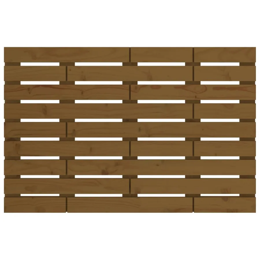 Tête de lit murale Marron miel 96x3x63 cm Bois massif de pin - 4