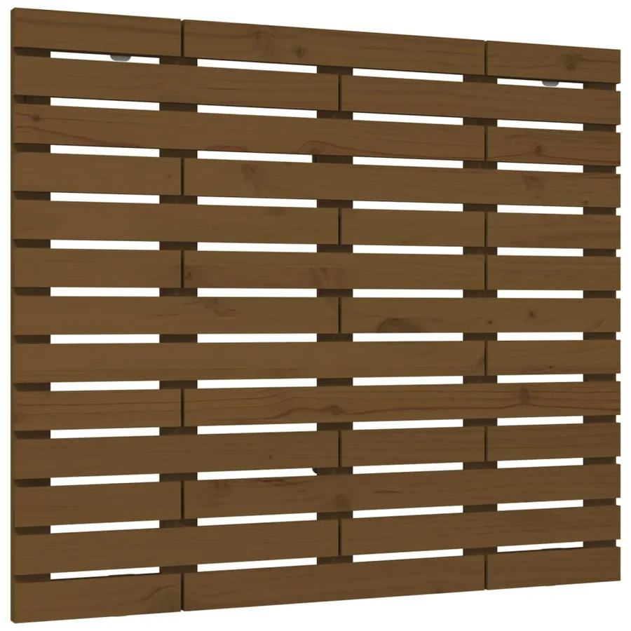 Tête de lit murale Marron miel 81x3x91,5 cm Bois massif de pin - 2