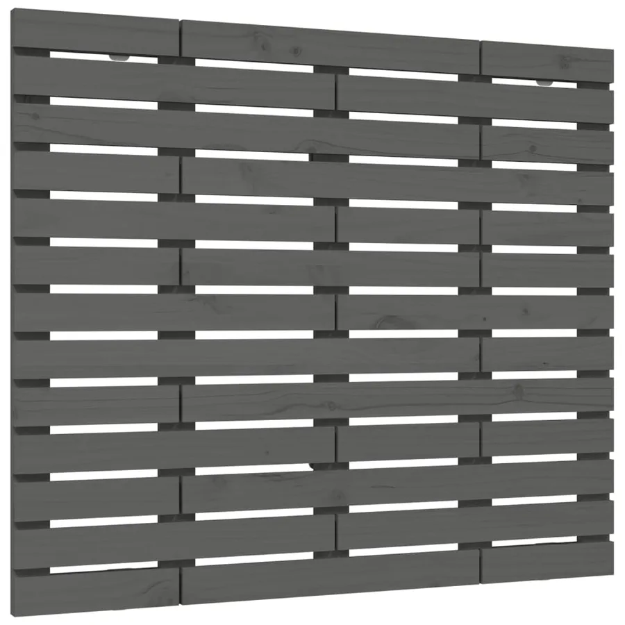 Tête de lit murale Gris 126x3x91,5 cm Bois massif de pin - 2