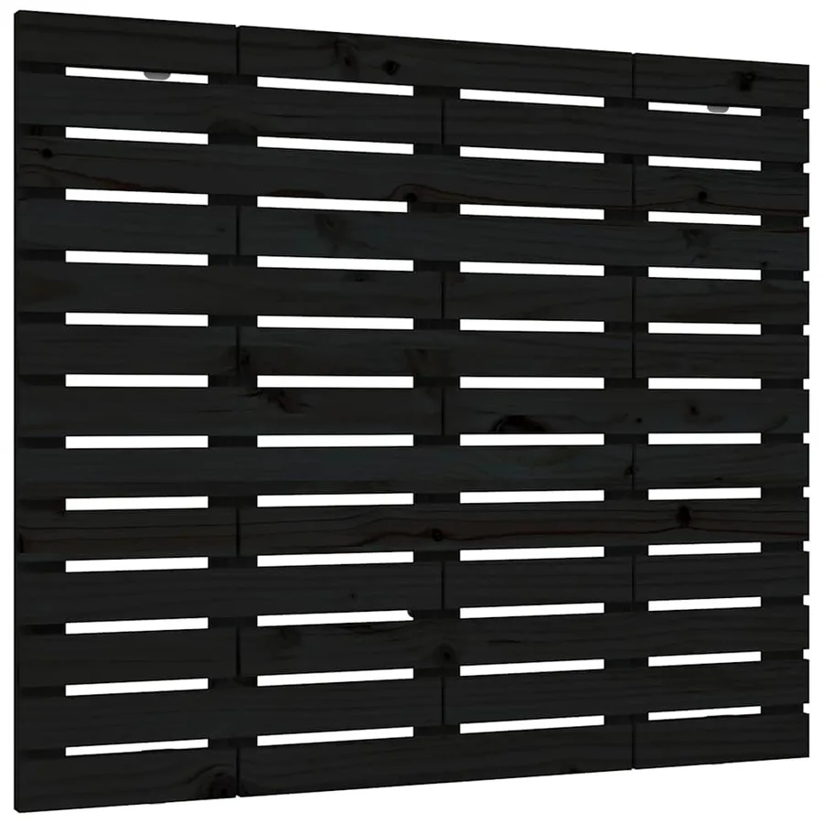 Tête de lit murale Noir 96x3x91,5 cm Bois massif de pin - 2