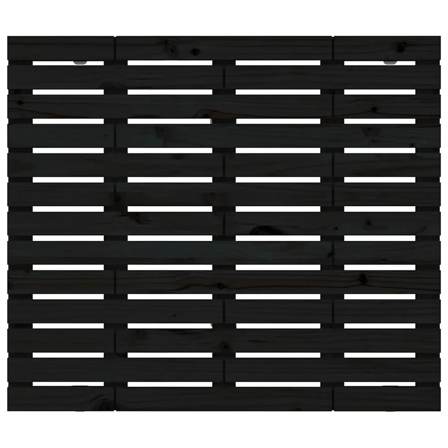 Tête de lit murale Noir 96x3x91,5 cm Bois massif de pin - 4