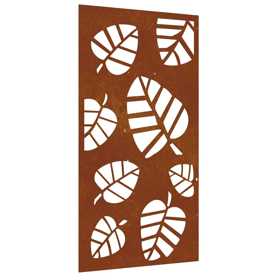 Décoration murale jardin 105x55 cm acier corten design feuille - 2