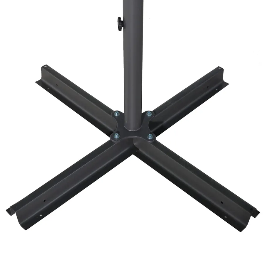 Parasol de jardin avec mât en aluminium 500 cm noir - 4