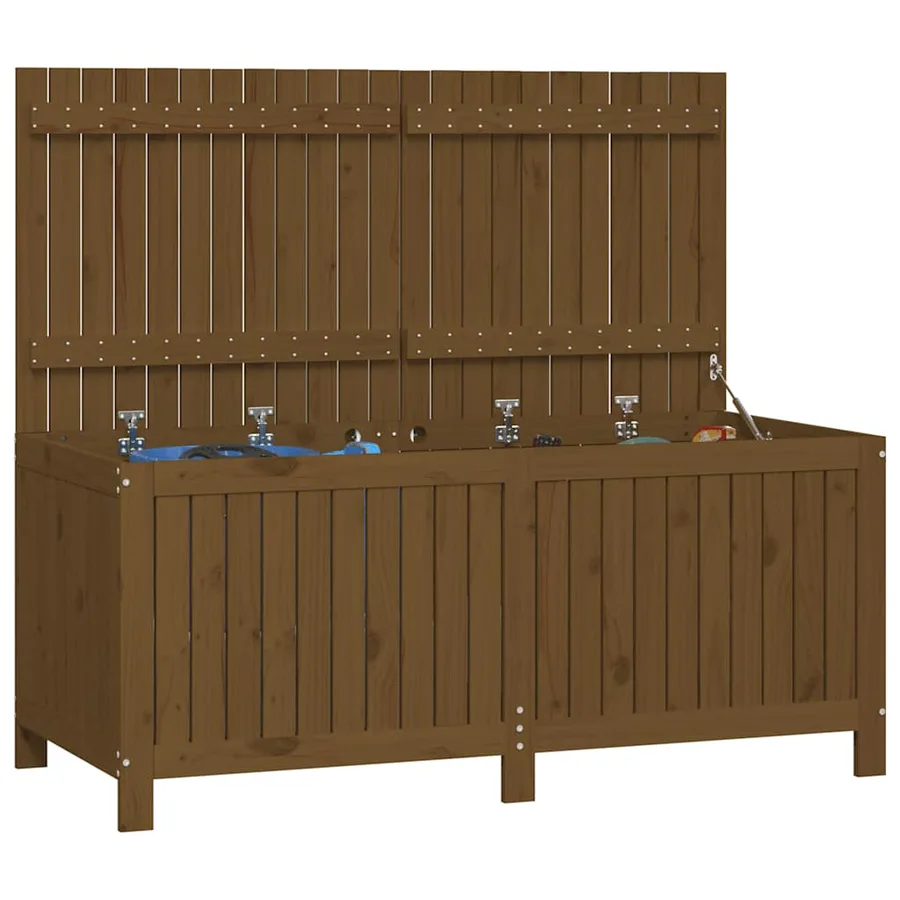 Boîte de rangement de jardin Marron miel 147x68x64 cm Bois pin - 4