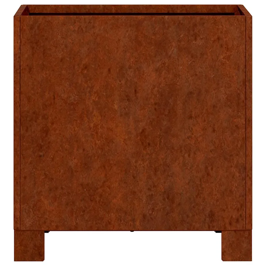 Jardinière avec pieds Rouillé 30x30x30 cm Acier corten - 6