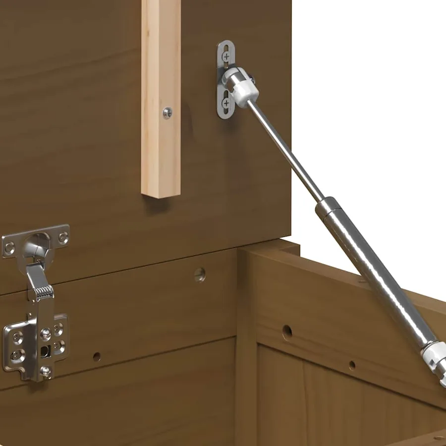 Boîte de rangement Marron miel 110x50x45,5cm Bois massif de pin - 10