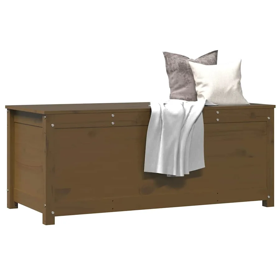 Boîte de rangement Marron miel 110x50x45,5cm Bois massif de pin - 4