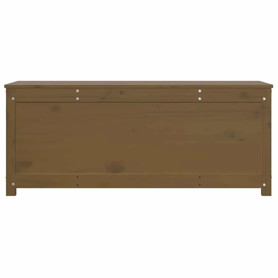 Boîte de rangement Marron miel 110x50x45,5cm Bois massif de pin - 5